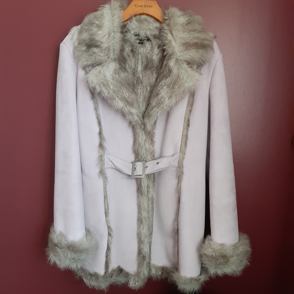 Light Purple Fur BEBE Coat